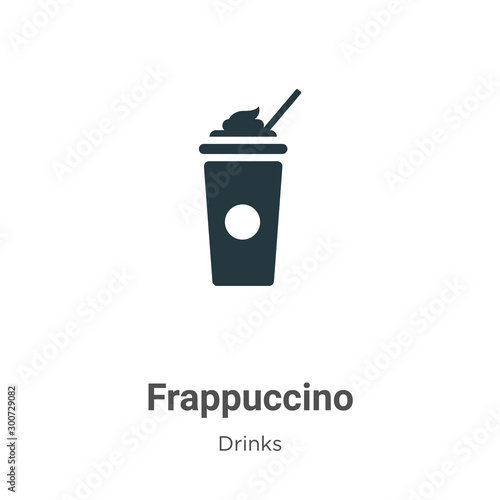 Frappuccino vector icon on white background. Flat vector frappuccino icon symbol sign from modern drinks collection for mobile concept and web apps design.