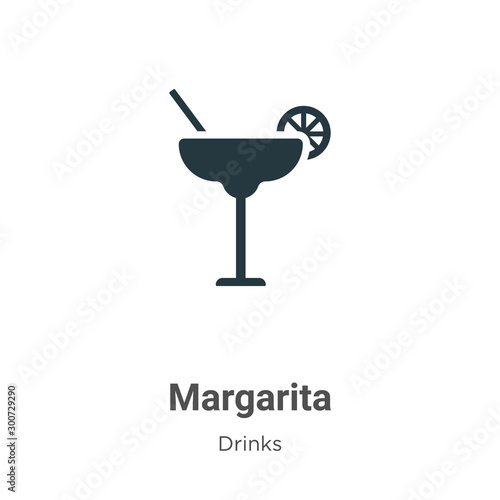 Margarita vector icon on white background. Flat vector margarita icon symbol sign from modern drinks collection for mobile concept and web apps design.
