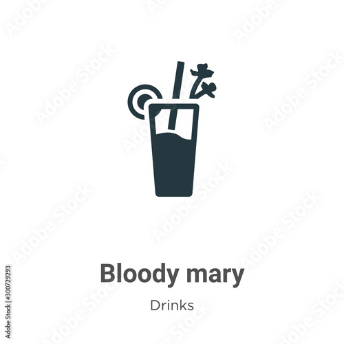 Bloody mary vector icon on white background. Flat vector bloody mary icon symbol sign from modern drinks collection for mobile concept and web apps design.