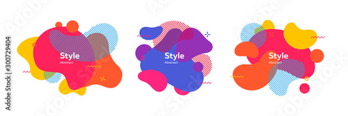 Set of fluid badges for app