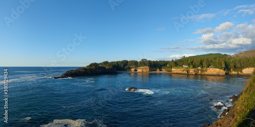 Panoramic view of the Whale Cove Habitat Refuge on the Oregon coast. photo