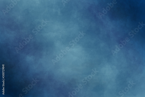 Dark blue textured gradient background abstract paint grunge marbled paper design texture with soft blur color concept and cloudy misty stained pattern in painted wallpaper image backdrop illustration