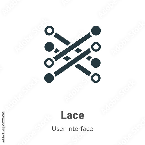 Lace vector icon on white background. Flat vector lace icon symbol sign from modern user interface collection for mobile concept and web apps design.