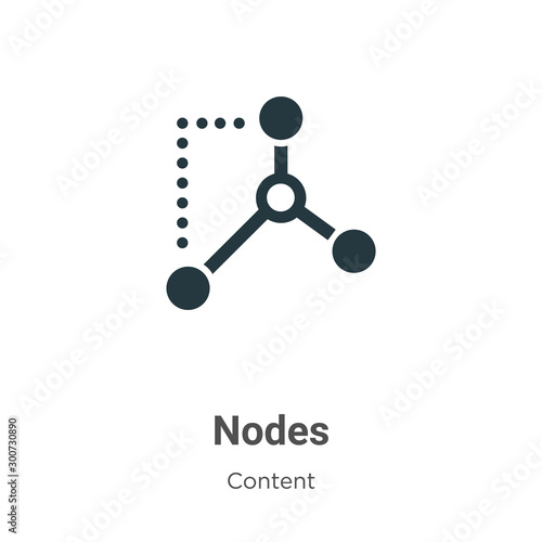 Nodes vector icon on white background. Flat vector nodes icon symbol sign from modern content collection for mobile concept and web apps design.