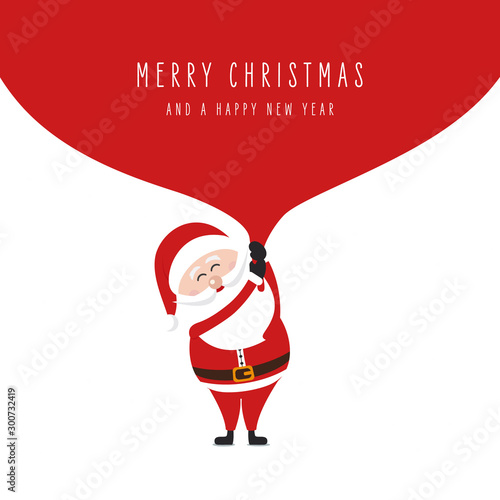Santa claus holding huge ba...
