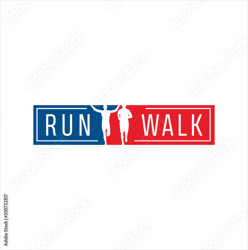 Run Logo Design vector Stock symbol . Running logo sport concept  .  running marathon Logo Design Template . 