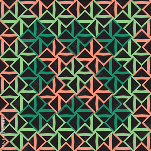 Seamless pattern with geometric ornament.