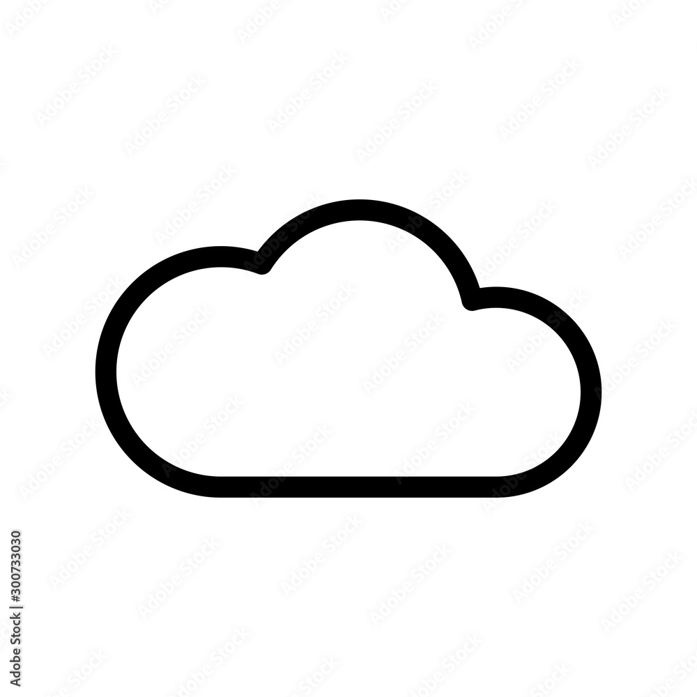 Naklejka Cloud Icon With White Background