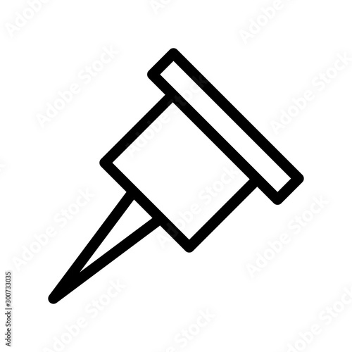 Thumb Pin Icon With White Background