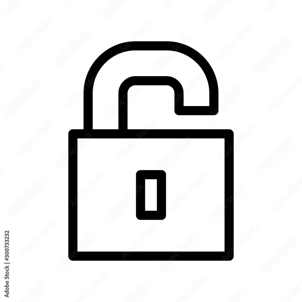 Unlock Icon With White Background Unlock Icon With White Background
