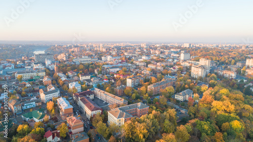 aerial view city Vinnitsa Ukraine Europe autumn day