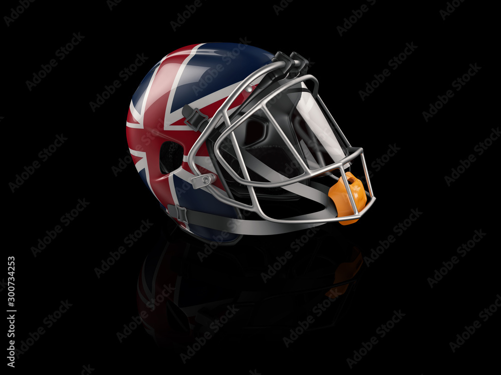 3d Rendering of Rugby helmet with England flag for web and mobile design 3d Rendering of Rugby helmet with England flag for web and mobile design