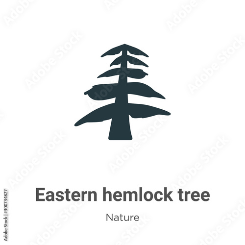 Eastern hemlock tree vector icon on white background. Flat vector eastern hemlock tree icon symbol sign from modern nature collection for mobile concept and web apps design.