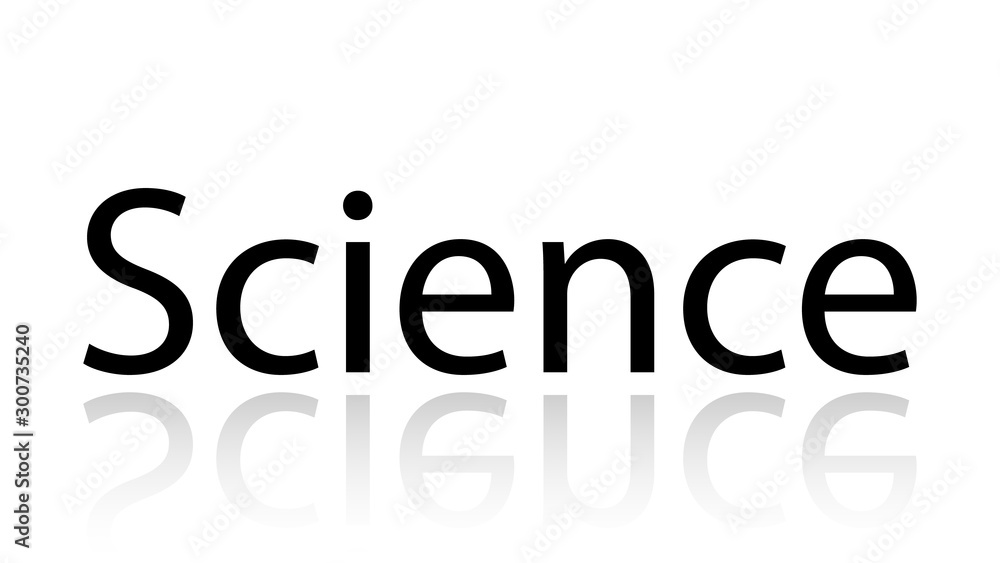 Science word vector design. Science word isolated Science word vector design. Science word isolated