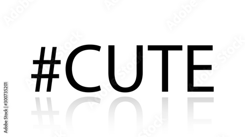 Free Download Cute word vector design. Cute tag word isolated - GFXLoad