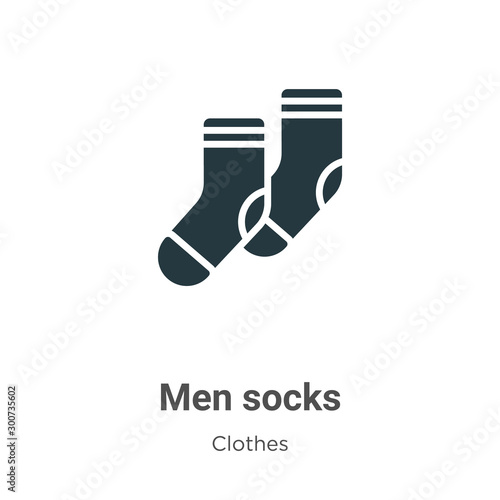 Men socks vector icon on white background. Flat vector men socks icon symbol sign from modern clothes collection for mobile concept and web apps design.