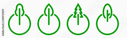 Green energy icon, eco power on mode button logo. Nature ecology, recycling and environment conservation, turn on eco-friendly creative idea concept, tree and green switcher emblem