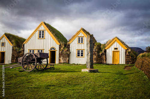 Glaumbaer turf farm museum near Varmahlid North Iceland photo