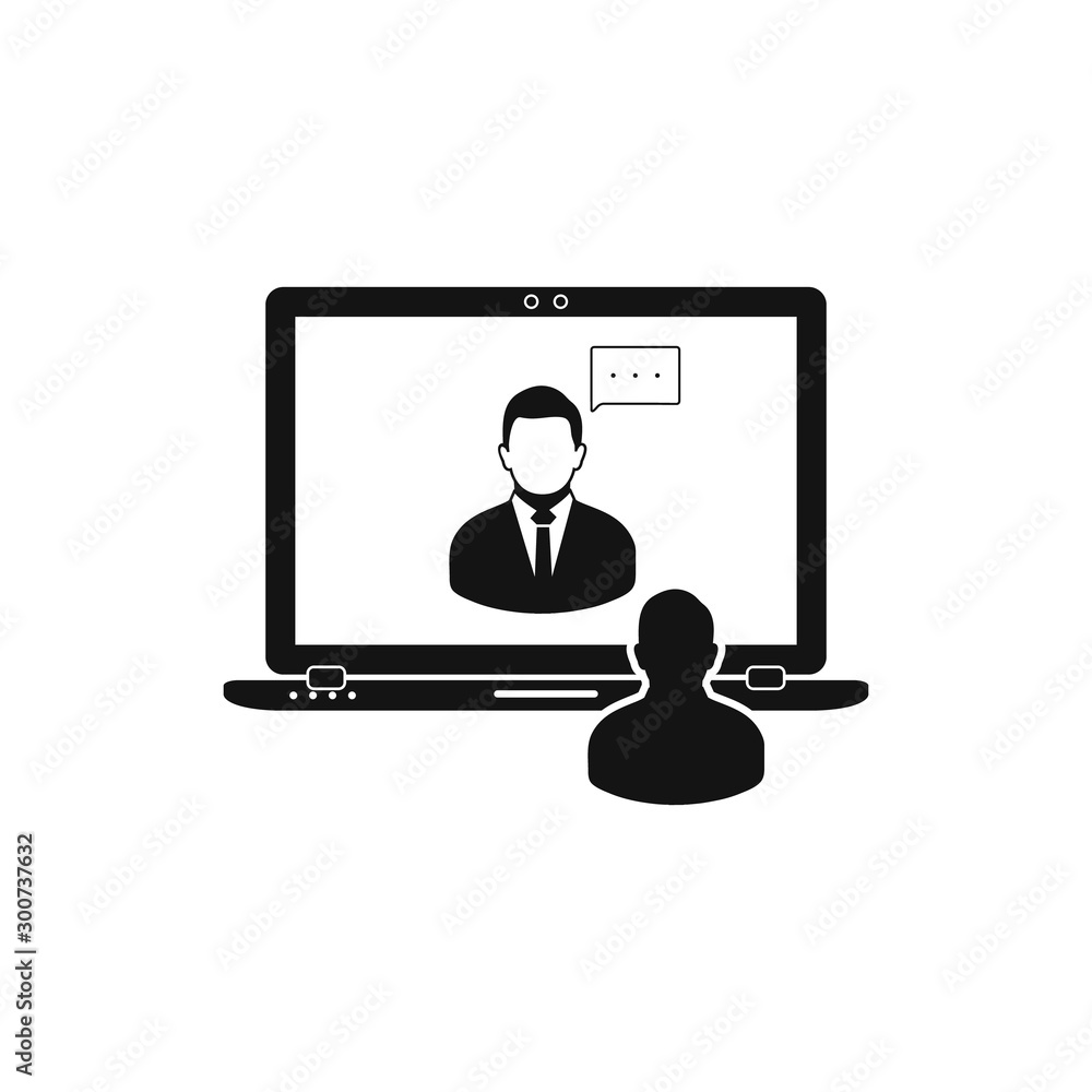 Video Conference Icon. Flat Style vector EPS. Video Conference Icon. Flat Style vector EPS.