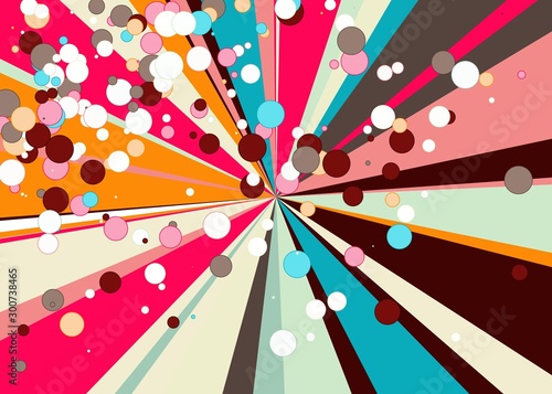 Colorful Lines Random Distribution Computational Generative Art background illustration