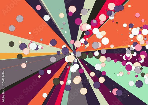 Colorful Lines Random Distribution Computational Generative Art background illustration