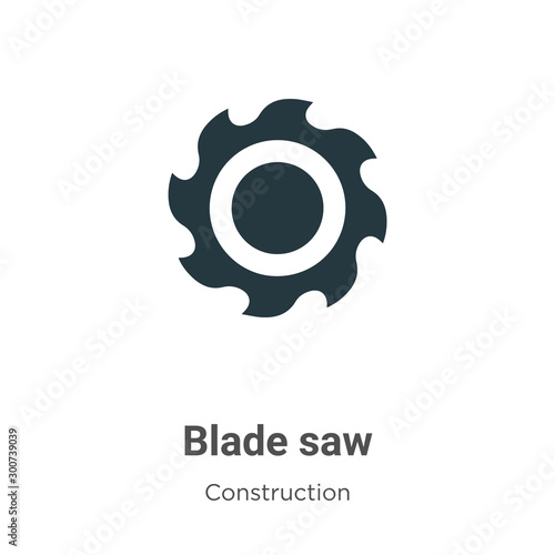 Blade saw vector icon on white background. Flat vector blade saw icon symbol sign from modern construction collection for mobile concept and web apps design.