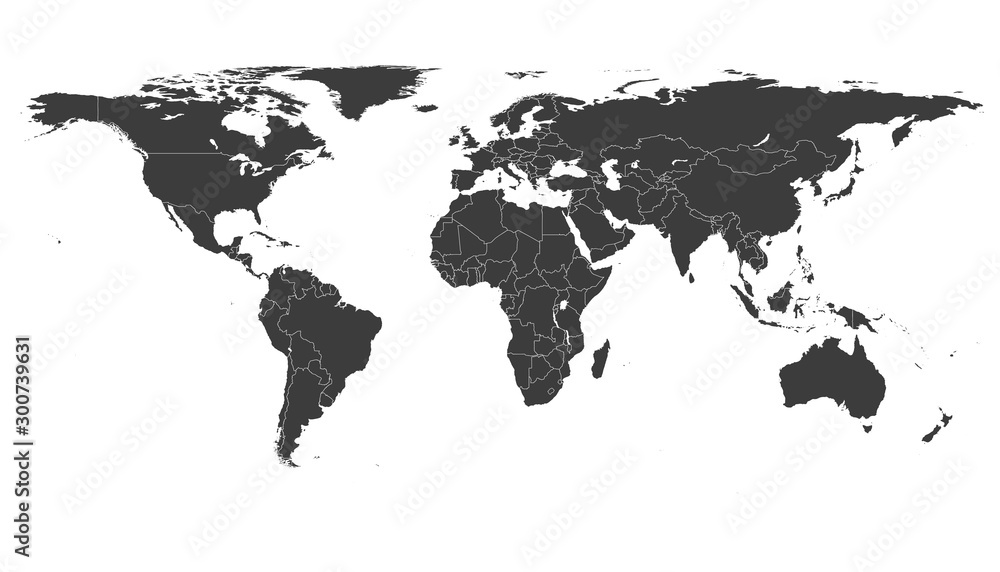 World map vector illustration on white background. World map vector illustration on white background.