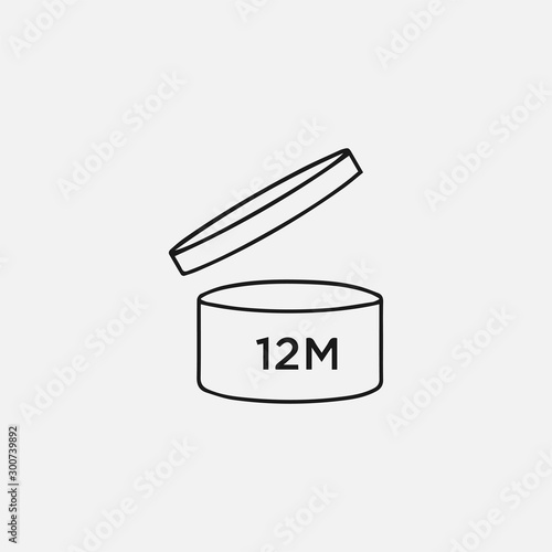 Period After Opening Symbol. Vector illustration, flat design.