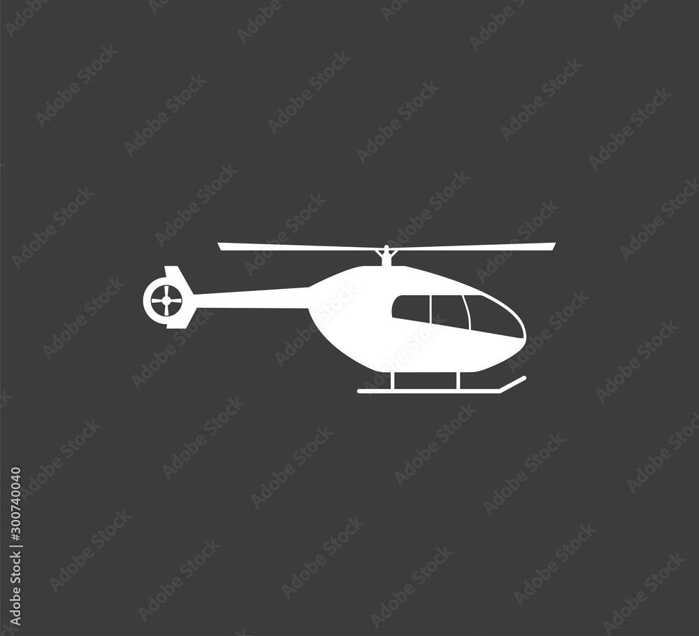 Fotografia Helicopter, chopper icon. Vector illustration, flat design.