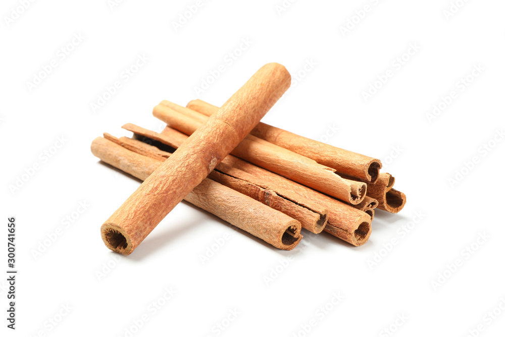 Cinnamon sticks isolated on white background. Sweet spice Cinnamon sticks isolated on white background. Sweet spice