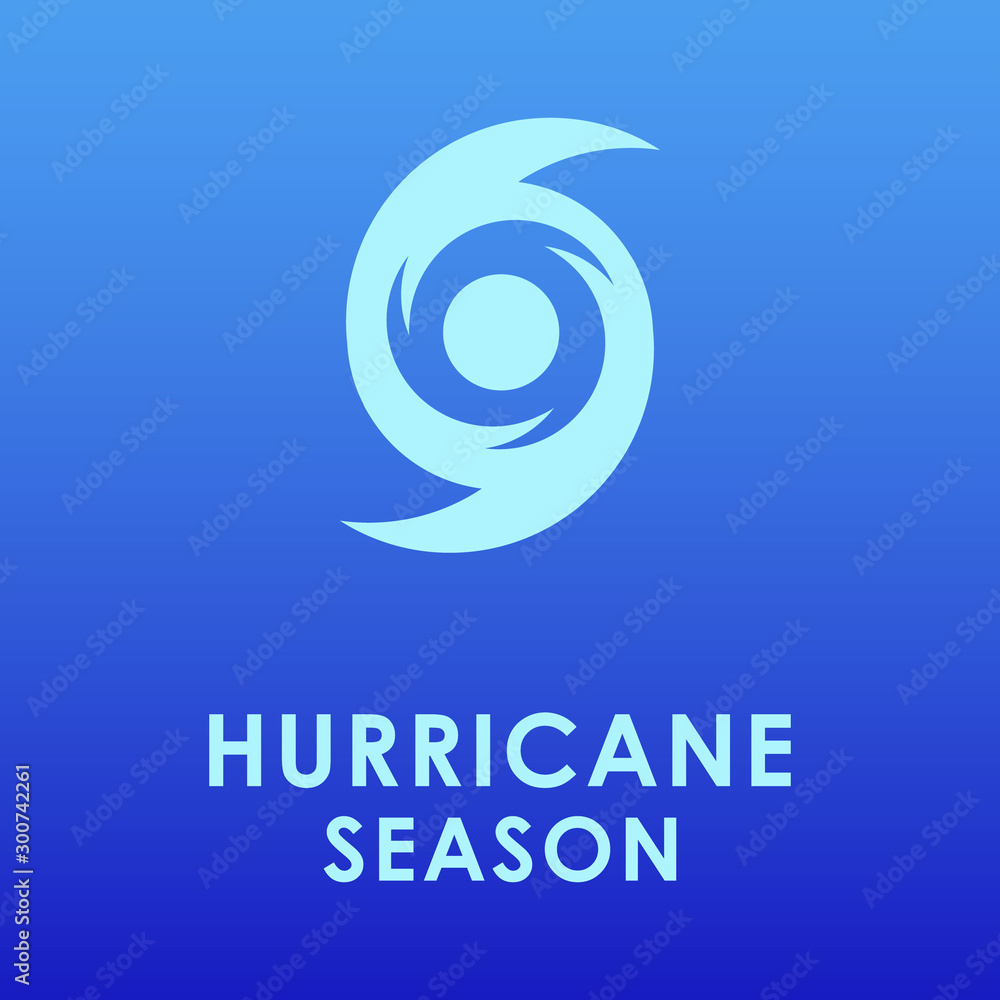 Hurricane season vector background