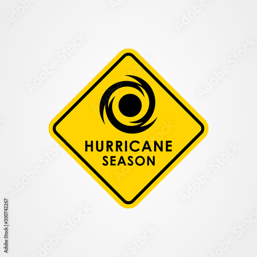 Hurricane season flat vector illustration.
