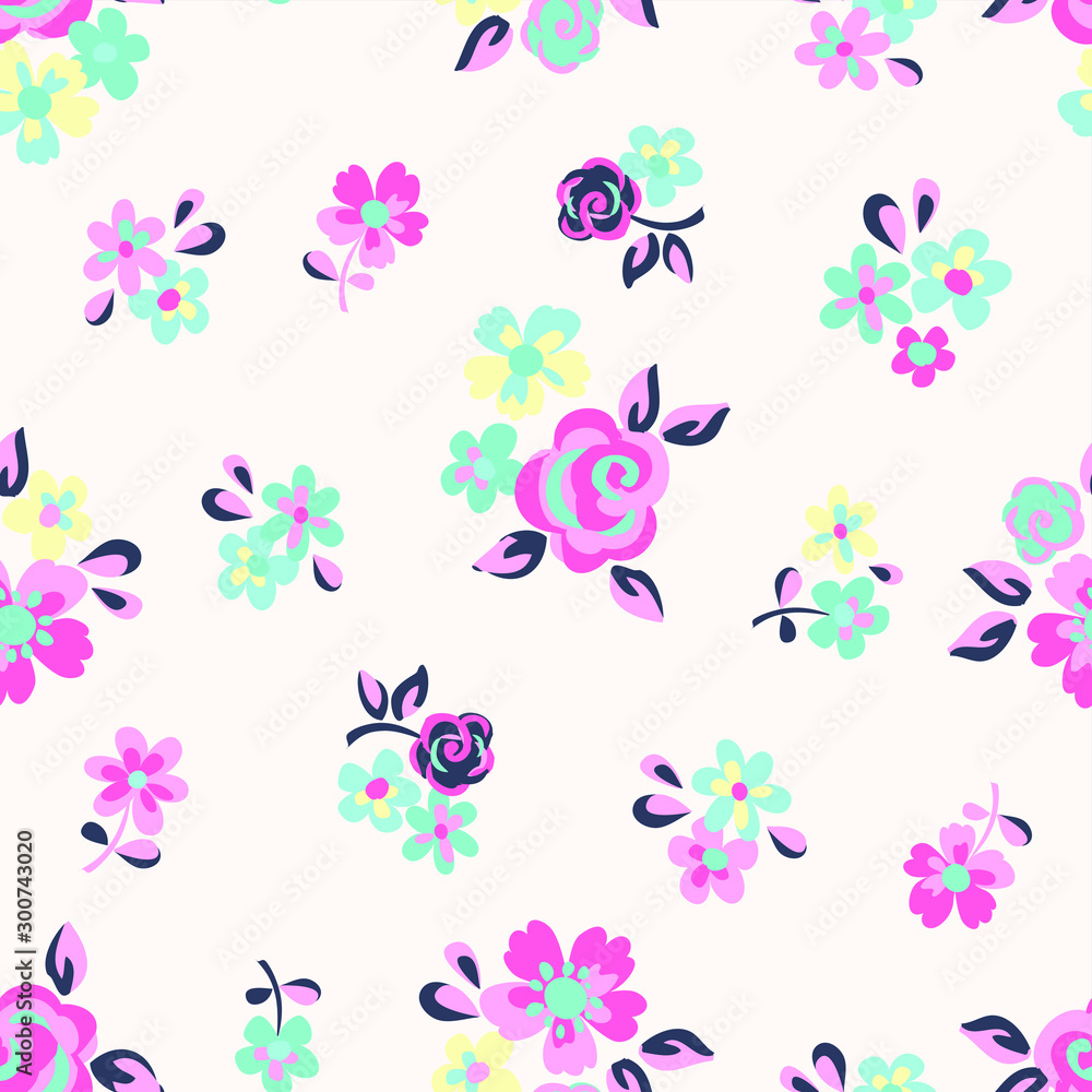 Fototapeta premium Floral background for textiles.