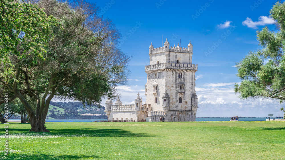 Belem Tower by the River Tagus, Portugal