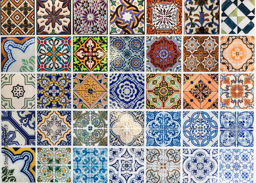 Ceramic tiles designed patterns made in Portugal