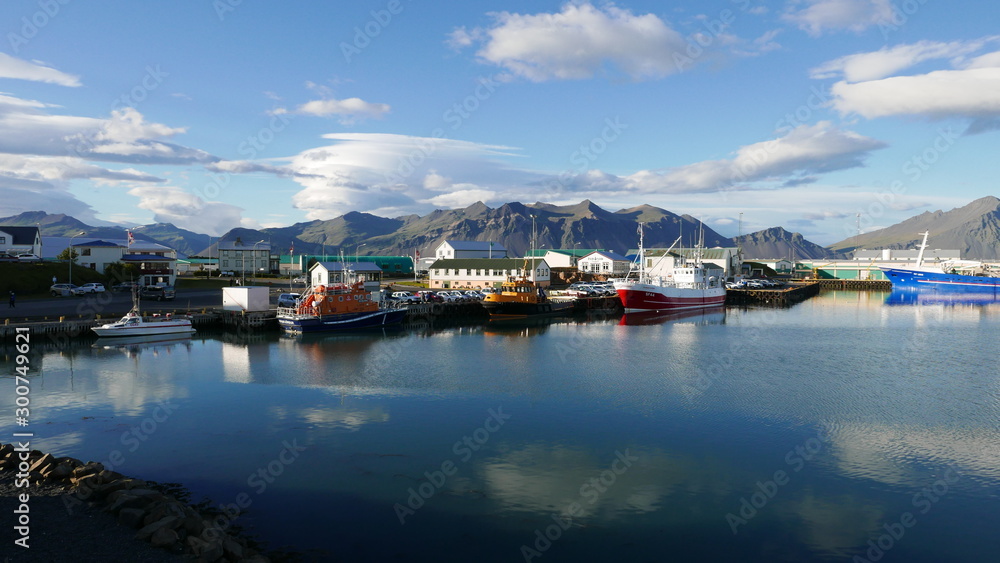 view of harbor in iceland