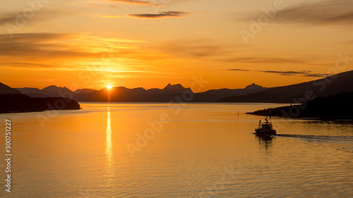 Sonnenuntergang Norwegen Fjord