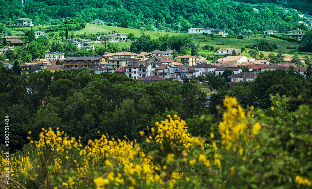 mountain landscape of the small town Villa Latina in the Italian region Lazio