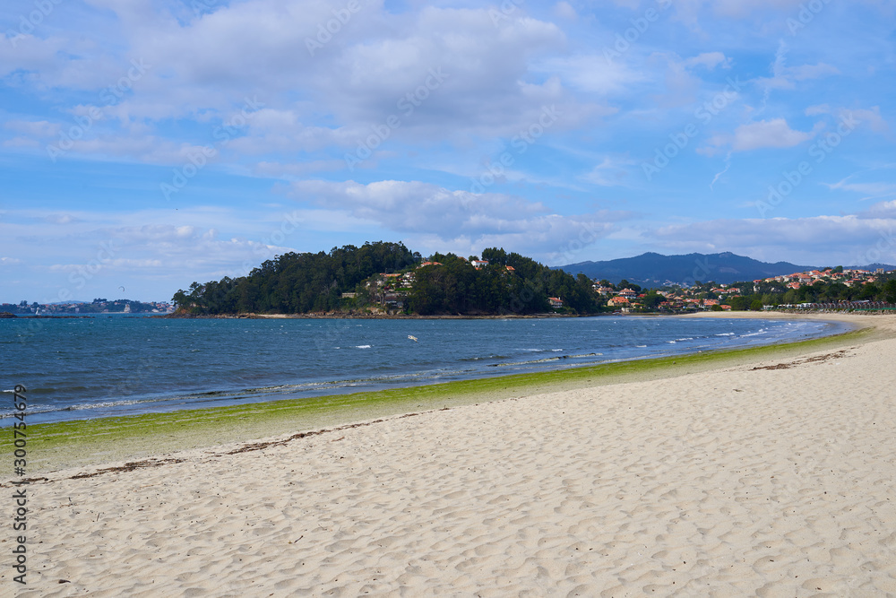Natural beach in Baiona, Galicia