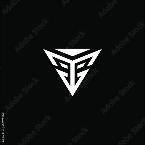 Initial letter T or Y V logo template with modern triangle keystone symbol in flat design monogram illustration