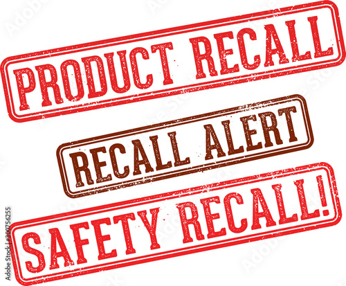 Product and Safety Recall Rubber Stamps