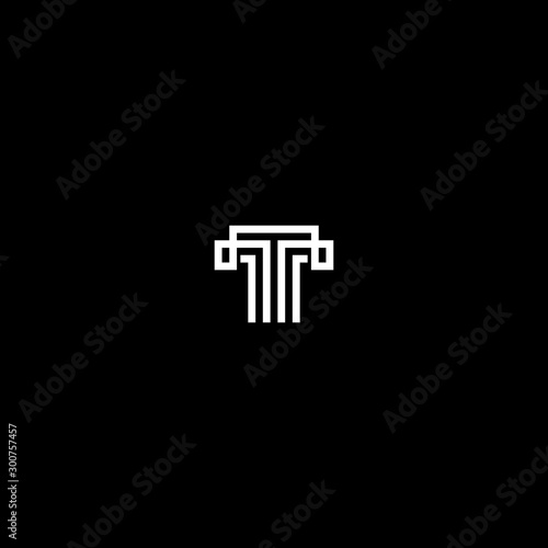 creative design letter T with  pillar law firm logo design. minimalist logo