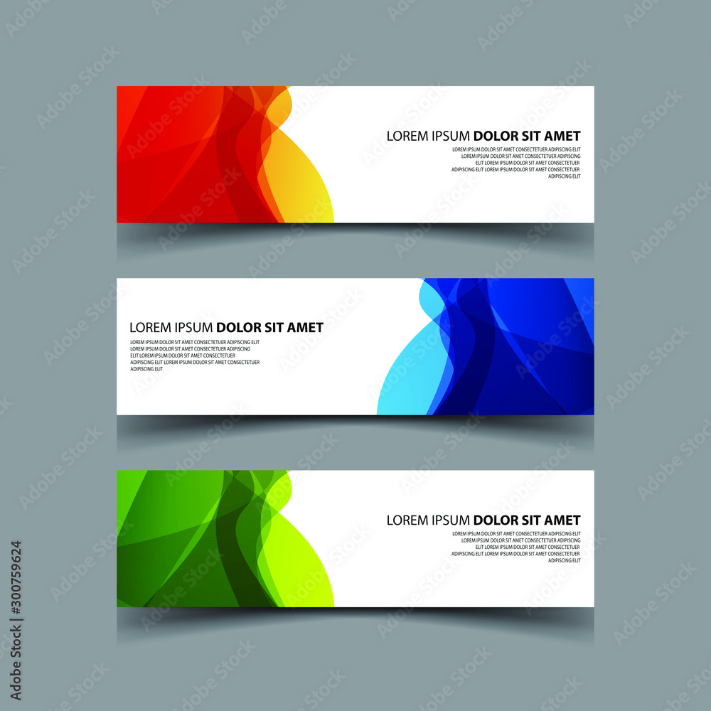 Naklejka premium Vector Abstract design banner web template