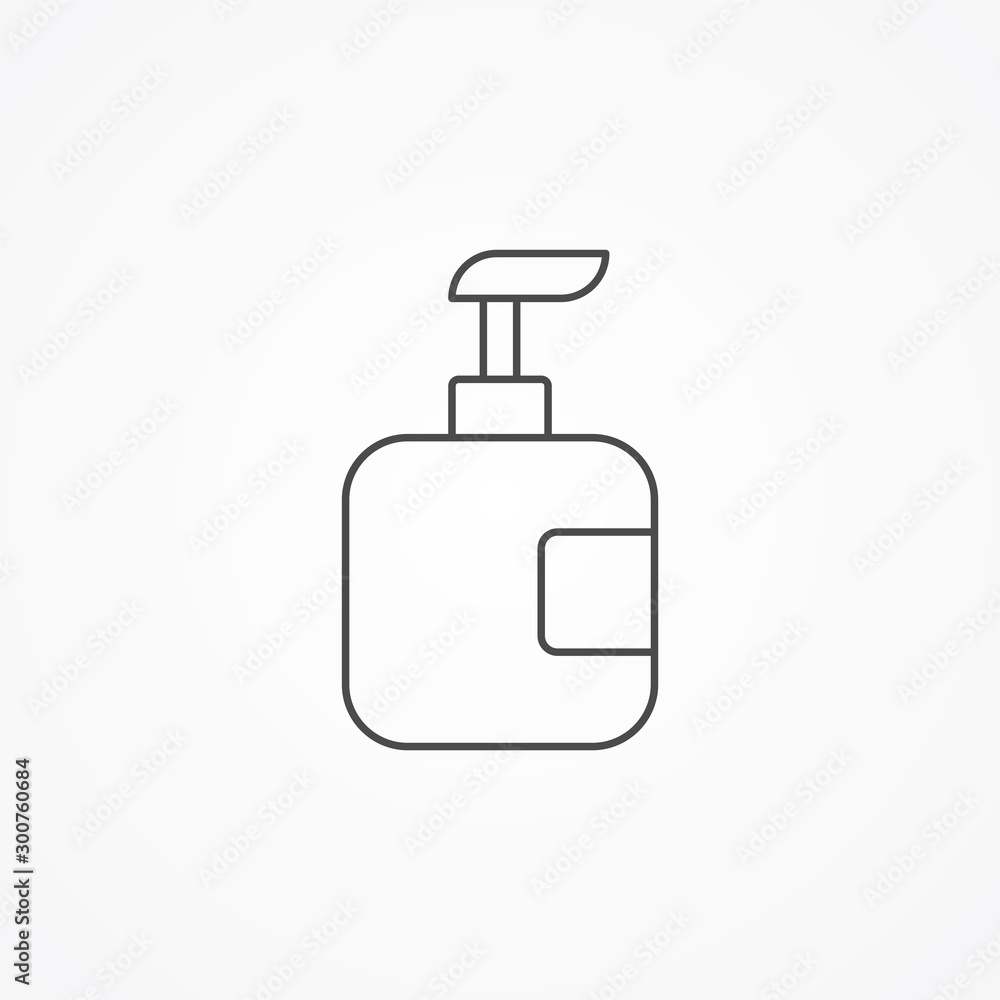 Liquid soap vector icon sign symbol Liquid soap vector icon sign symbol