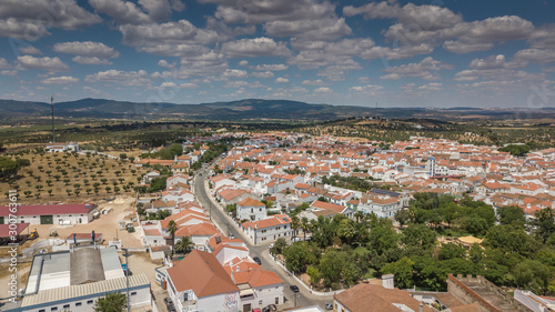 Aerial view of Redondo village, Evora, Alentejo, Portugal. Drone photo.