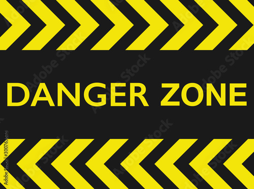 danger zone plate vector illustration warning
