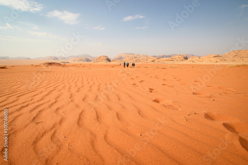 Walking and hiking tours in the Wadi Rum desert  Jordan