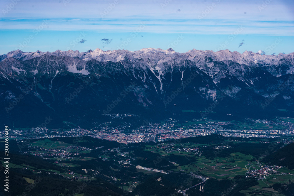 aerial view of mountains near innsbruck, tyrol aerial view of mountains near innsbruck, tyrol