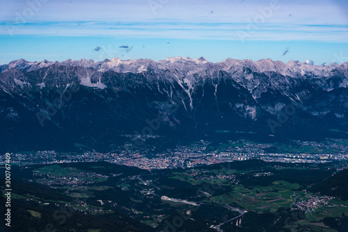 aerial view of mountains near innsbruck, tyrol