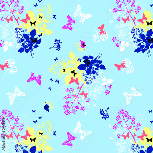 Floral background for textiles.